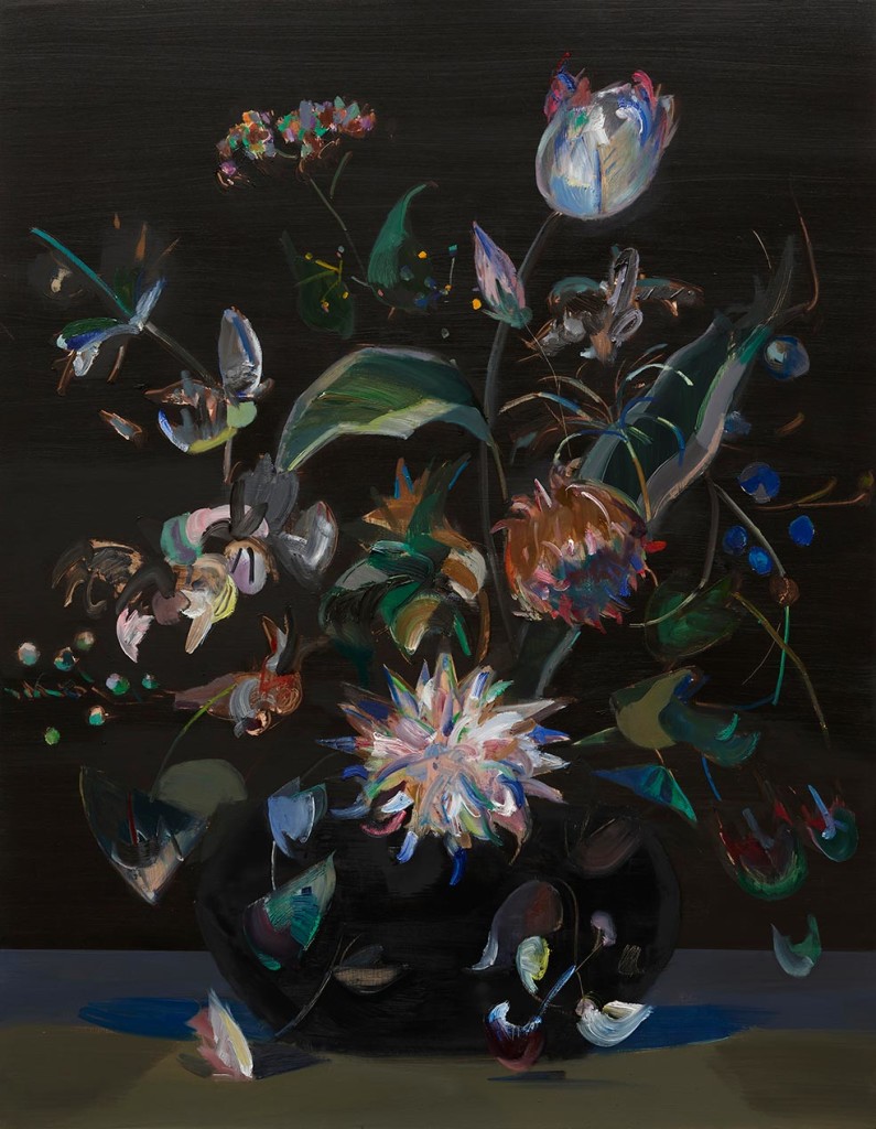 Mairead-O'hEocha_Bouquet-with-Chrysanthemum-after-Rachel-Ruysch_Oil-on-board_80-x-62cm_2017