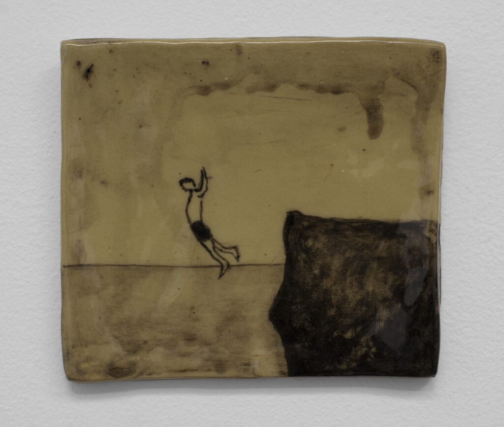 17.5 Noel McKenna_untitled_2023_Hand painted ceramic tile_12 x 13.1 cm_Copyright the artist and mother's tankstation limited