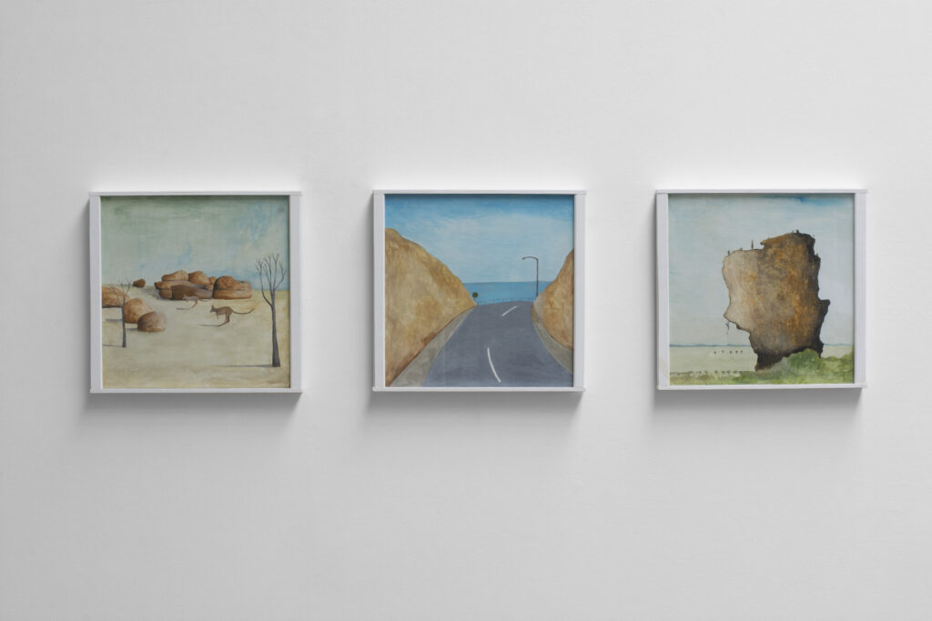 2. Noel McKenna_to wink at the cat_2024_Installation view_Outback, Road by sea,mount Arapiles_Copyright the artist and mother's tankstation limited